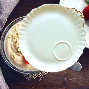 Royal Albert Val 'Dor England Snack Plate Gold Trim Milk Glass